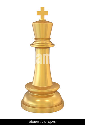 Re Pezzo degli scacchi isolato Foto Stock