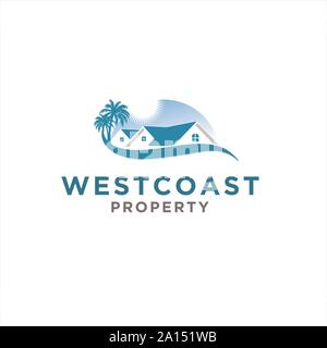 Proprietà moderna logo per il bay area Illustrazione Vettoriale