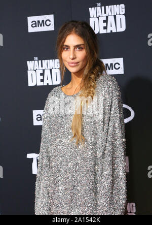 Hollywood, California, USA. 23 Sep, 2019. Hollywood, California, Stati Uniti - NADIA HILKER assiste la premiere di The Walking Dead stagione dieci Credito: Alexander Seyum/ZUMA filo/Alamy Live News Foto Stock