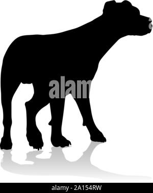 Silhouette cane animale domestico Illustrazione Vettoriale