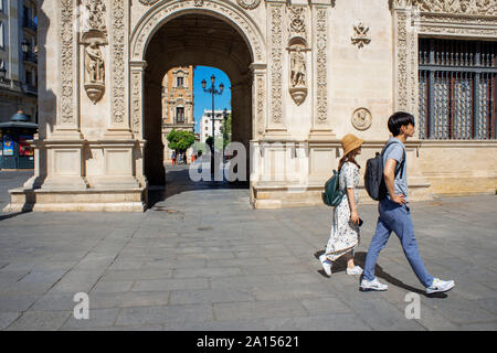 La Casa concistoriali di Siviglia Sevilla Municipio Andalusia, Spagna. Foto Stock