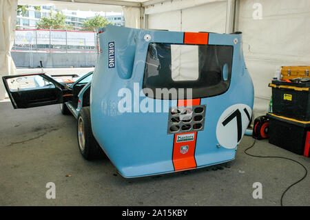 Blu e arancione Ford GT 40 Foto Stock