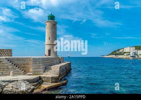 Francia, Provence-Alpes-Côte d'Azur, Bouches-du-Rhone, Cassis, Porto, FARO Foto Stock