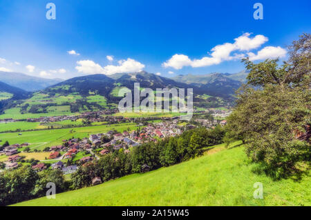 Salisburgo, Austria Membro, vista dal sentiero escursionistico tra Bad Hofgastein e Bad Gastein Foto Stock