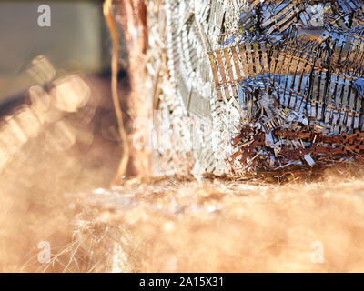 Austria, Tirolo, Brixlegg, Close-up di premuto rottami di elettronica Foto Stock