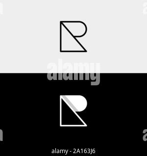 La lettera R P RP PR Logo Design semplice vettore Illustrazione Vettoriale