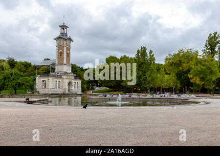 George Brassens parco pubblico a Parigi Foto Stock