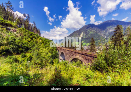 Salisburgo, Austria Membro, Bad Hofgastein, ponte ferroviario Foto Stock