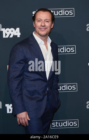 Italia, Roma, 24 settembre, 2019 : attore italiano Stefano Accorsi assiste il photocall di Sky Tv serie '1994 " Foto © Fabio Mazzarella/Sintesi/Alamy Foto Stock