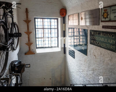 Interno della prigione e il Museo della polizia in Ripon North Yorkshire, Inghilterra Foto Stock