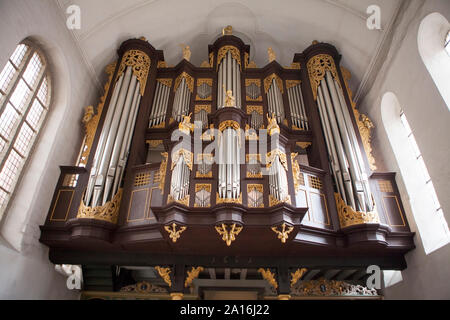 Huss-Schnitger barocco organo, San Cosmae-Church, Stade, Bassa Sassonia, Germania, Europa Foto Stock