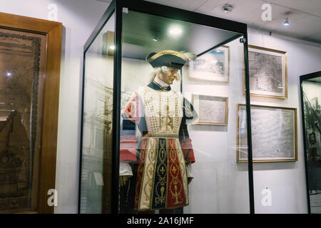 Parigi, Francia - Settembre 03, 2019:Esposizione in 'Musee de la Prefecture de Paris", (Museo della polizia) di Parigi, Francia. Foto Stock