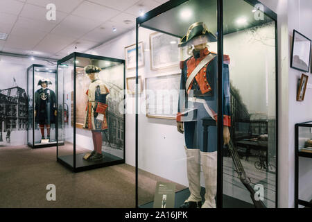 Parigi, Francia - Settembre 03, 2019:Esposizione in 'Musee de la Prefecture de Paris", (Museo della polizia) di Parigi, Francia. Foto Stock