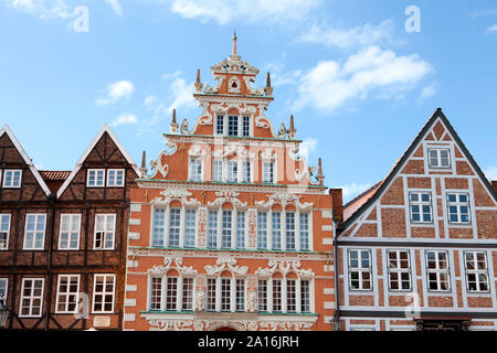 Il sindaco Hintze House al Vecchio Porto di Hanse, Stade, Bassa Sassonia, Germania, Europa Foto Stock