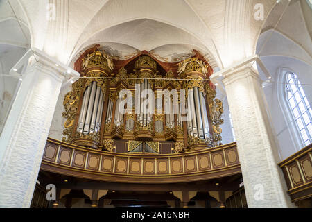 Il programma Erasmus Bielfeldt organo, St Wilhadi-Church, Stade, Bassa Sassonia, Germania, Europa Foto Stock
