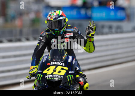 Valentino Rossi, italiano della MotoGP numero 46 per Yamaha Team Monster (foto di Lorenzo Di Cola / Pacific Stampa) Foto Stock