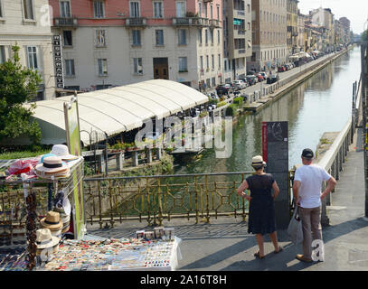 L'Italia, Lombardia, Milano, Naviglio Pavese Canal Foto Stock