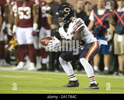 Settembre 23, 2019, Landover, Maryland, Stati Uniti d'America: Chicago Bears running back Tarik Cohen (29) I campi un punt nel primo trimestre contro Washington Redskins a FedEx in campo Landover, Maryland il lunedì, 23 settembre 2019 (credito Immagine: © Ron Sachs/CNP via ZUMA filo) Foto Stock