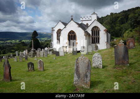 La Chiesa di Tutti i Santi. Selworthy. Parco Nazionale di Exmoor. Somerset. Regno Unito. Foto Stock