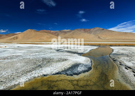 Tso Kar lago in Himalaya, Ladakh, India. Foto Stock