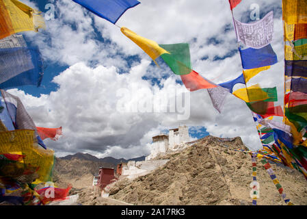 Vista Tsemo al tempio di Maitreya in Leh, Ladakh, India Foto Stock