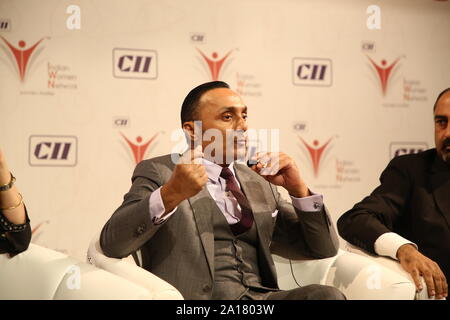 New Delhi, India. 24Sep, 2019. Rahul Bose (attore di Bollywood e attivista) durante la tavola rotonda sulla donazione di organi organizzato dalla Fondazione Mohan (foto di Jyoti Kapoor/Pacific Stampa) Credito: Pacific Press Agency/Alamy Live News Foto Stock