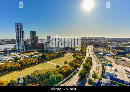 London Thames skyline Foto Stock