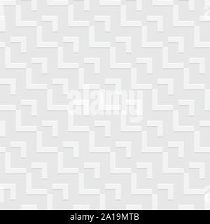 Abstract seamless pattern del grassetto elementi rettangolari. Modello volumetrico con ombra. Moderna ed elegante struttura. Ripetizione piastrelle geometriche. Vettore. Illustrazione Vettoriale