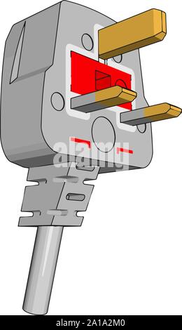 Cavo di tensione, illustrazione vettore su sfondo bianco. Illustrazione Vettoriale