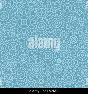 Gears sfondo senza interruzioni. Business, concetto di settore. Illustrazione vettoriale Illustrazione Vettoriale