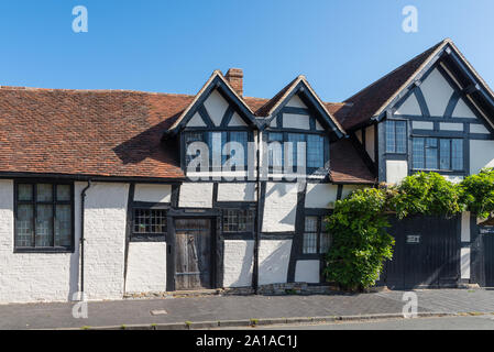 Città Vecchia Croft è un tardo XVI secolo legno a casa di città nella zona vecchia della città di Stratford-upon-Avon, Warwickshire Foto Stock