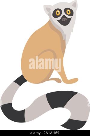Lemuri, illustrazione vettore su sfondo bianco. Illustrazione Vettoriale
