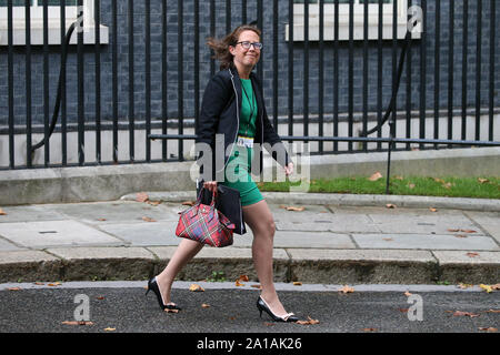 Leader della House of Lords La Baronessa Evans di Bowes Park di Downing Street a Londra. Foto Stock