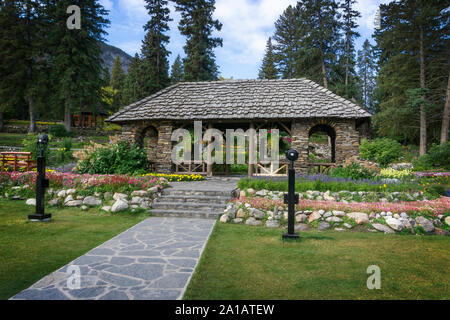 Cascate di tempo in giardino Banff Alberta Canada Foto Stock