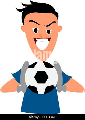 Il portiere, illustrazione vettore su sfondo bianco. Illustrazione Vettoriale