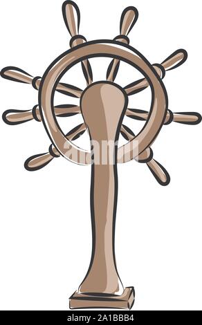 Nave Volante, illustrazione, vettore su sfondo bianco. Illustrazione Vettoriale