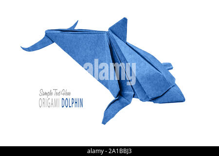 Dolphin origami di carta Foto Stock
