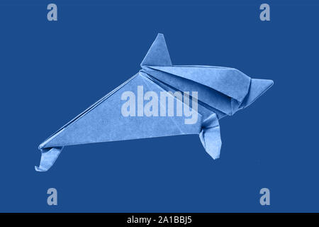 Dolphin origami di carta Foto Stock