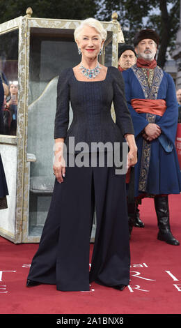 Foto deve essere accreditato ©Alpha premere 079965 25/09/2019 Dame Helen Mirren al cielo Atlantic Caterina la Grande Premiere detenute presso il Curzon teatro in Mayfair, Londra. Foto Stock