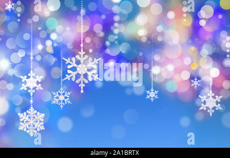 Inverno sfondo fiocchi di neve Foto Stock