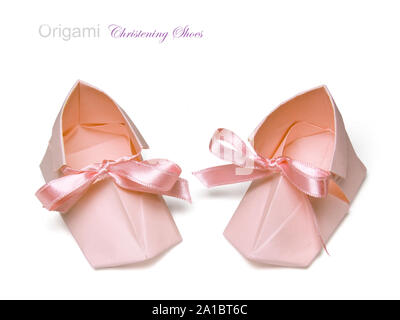 Carta Baby girl scarpe Foto Stock