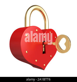 Romantico cuore lucchetto Foto Stock