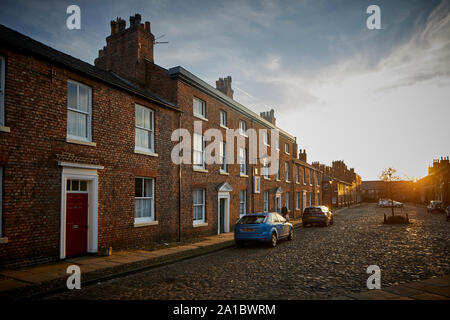 Tameside, Droylsden Fairfield Square Fairfield insediamento moravo Foto Stock