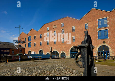 Tameside, Portland Basin Museum restaurato magazzino Ashton-under-Lyne, Dukinfield Junction Peak Forest Canal, Ashton Canal, Huddersfield stretto canale Foto Stock