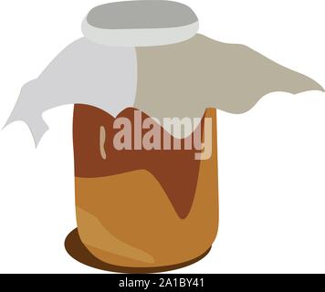 Il miele in barattolo, illustrazione vettore su sfondo bianco. Illustrazione Vettoriale