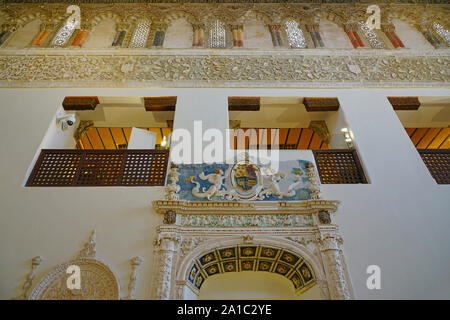 TOLEDO, Spagna -22 Giu 2019- Vista del landmark Sinagoga di El Transito, ora un Museo Sefardita si trova a Toledo, Spagna. Foto Stock