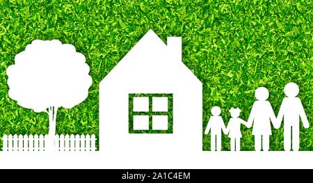 La famiglia felice concetto sfondo vettoriale Illustrazione Vettoriale