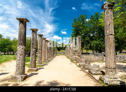 Sito archeologico di Olimpia in Grecia Foto Stock