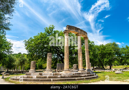 Il Philippeion ad Olimpia in Grecia Foto Stock