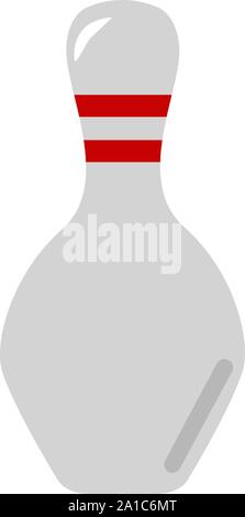 Bowling pin, illustrazione, vettore su sfondo bianco. Illustrazione Vettoriale